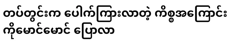 Maung Maung told Ko Maung Maung about the issue that leaked from inside the army