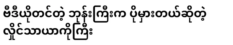 Hlaing Tharay Kogyi said that the priest who uploaded the video was more wrong