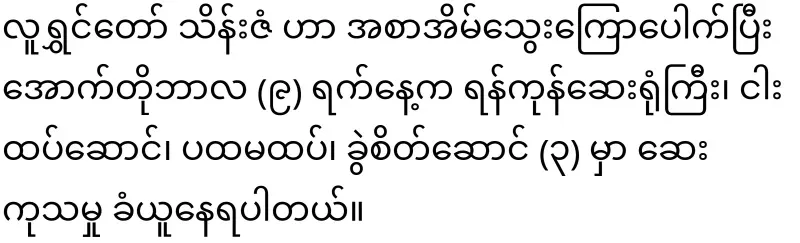 U Thein Zan, a great comedian who is still helpless today