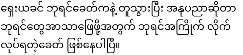 Min Aung Hlaing showed a picture to the Academy members