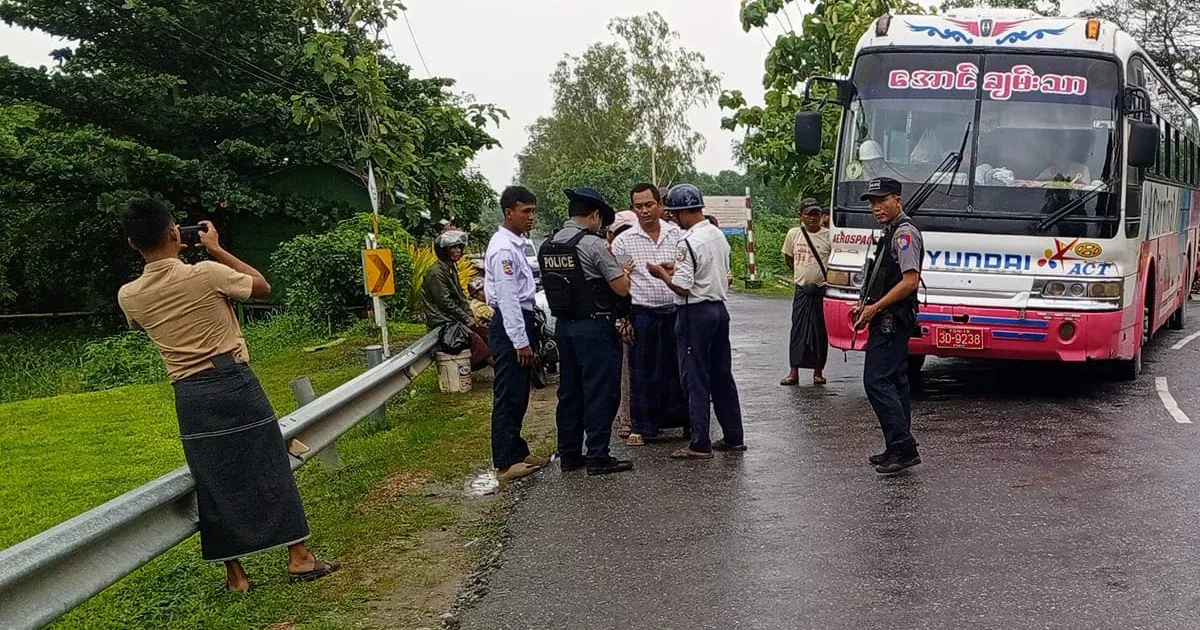 In Bago city, the deputy police officer opened the gate and collected the fee by the order of the police officers