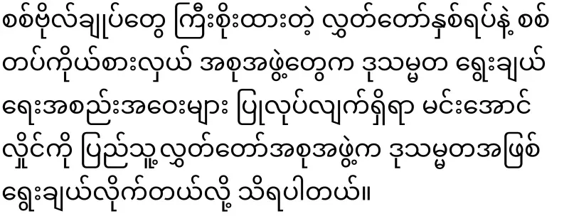 The People's Hluttaw elected Min Aung Hlaing as Vice President