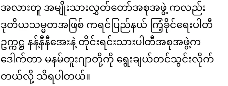 The People's Hluttaw elected Min Aung Hlaing as Vice President