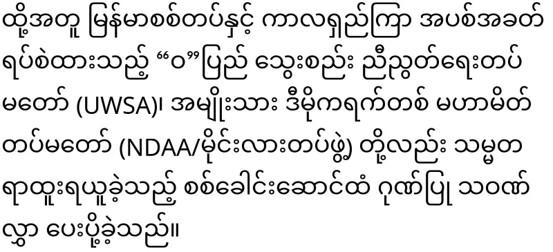 TNLA came to support Min Aung Hlaing