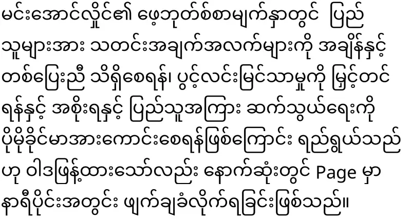 Min Aung Hlaing's group who are not allowed to use social networks