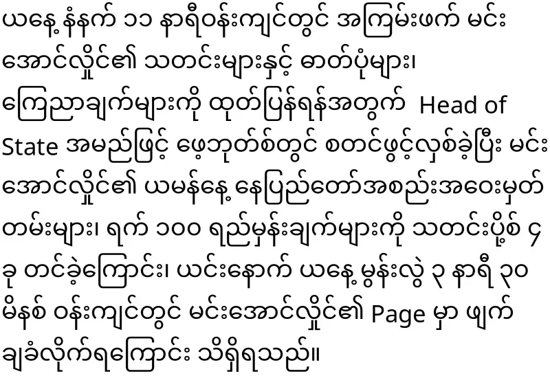 Min Aung Hlaing's group who are not allowed to use social networks