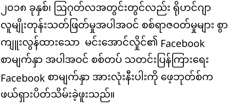 Min Aung Hlaing's group who are not allowed to use social networks