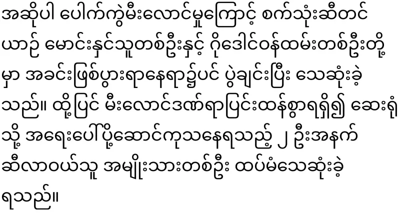 A record file of the shocking incident in Myeik City