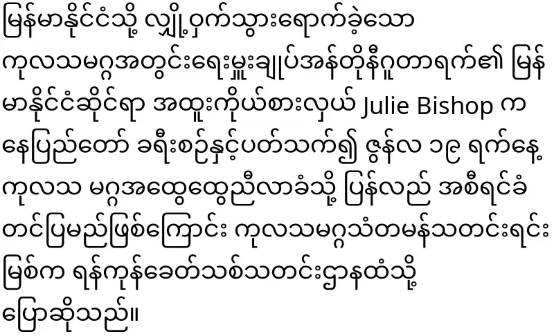 The activities of the UN regarding Myanmar