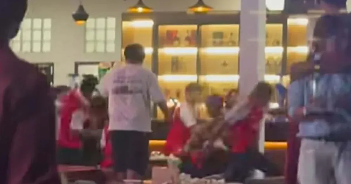 After watching the football match, they got into an argument and the fight took place. Full video