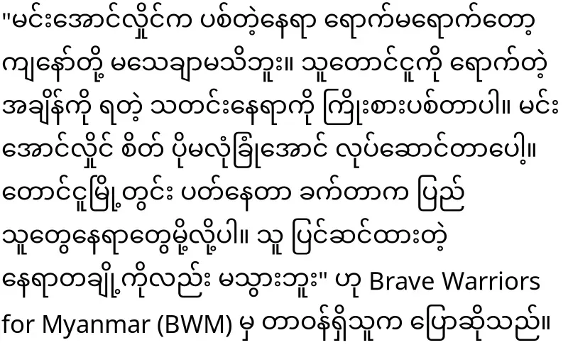 Min Aung Hlaing, who let go