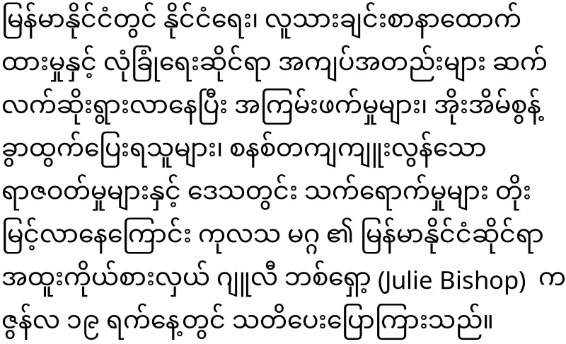 Myanmar, which reached the world level (6).