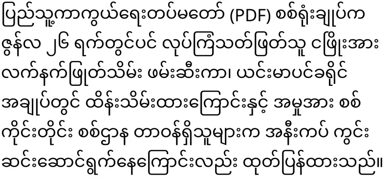 NUG convenes and examines the matter of Pule Maung