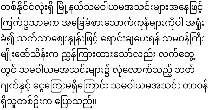 Min Aung Hlaing orders and sells eggs at a loss
