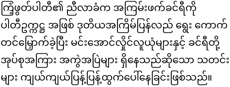 Terrorist Aung Hlaing became a member of the Rhinoceros Party
