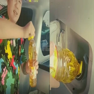 The man who drove using cooking oil instead of diesel