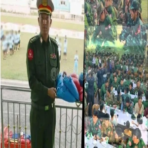 A garment captain who is being interrogated for wearing the wrong side badge