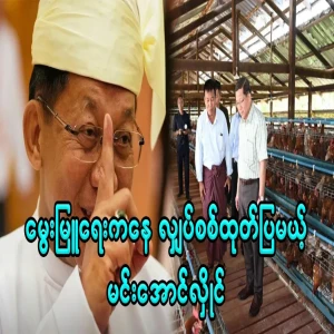Min Aung Hlaing, who will produce electricity from livestock