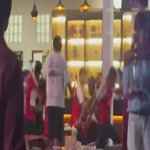 After watching the football match, they got into an argument and the fight took place. Full video