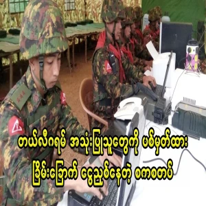 Burmese military council troops appear in the form of tigers